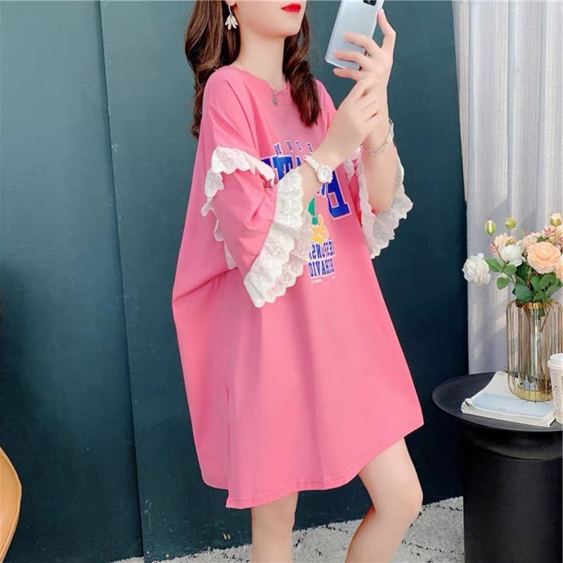 話題沸騰中 プリント ビッグロゴ ゆったり 半袖Tシャツ 全3色<ins-8252>