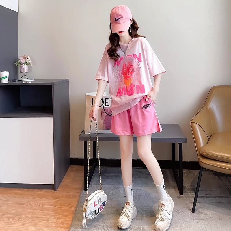 好感度UP ファッション カジュアル 上質 Tシャツⅹパンツセット<ins-8456>