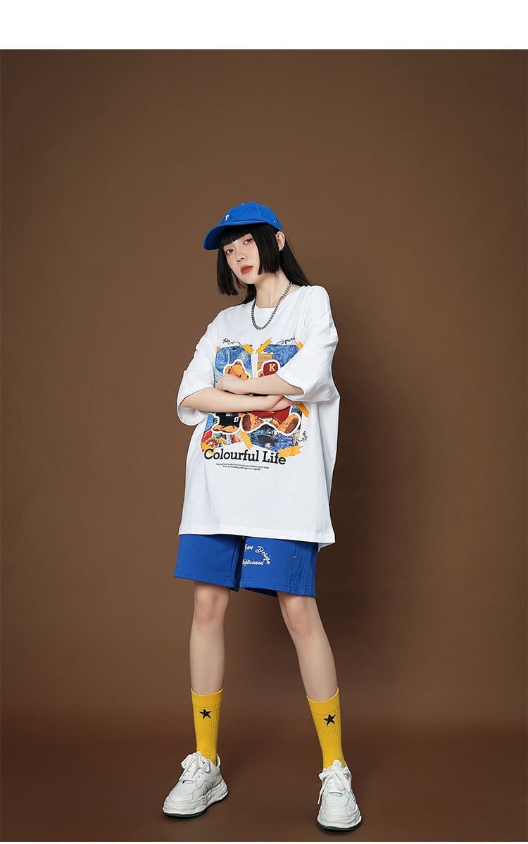上質 シンプル カジュアル半袖Tシャツⅹパンツセット<ins-8068>
