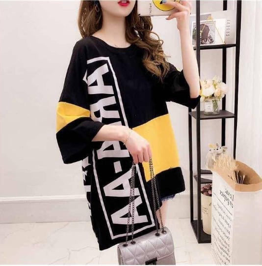 新作 個性派 切り替え プリント  全2色 半袖Tシャツ<ins-8168>