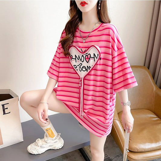 スタイリッシュ 今季大好評 ボーダー柄 Tシャツ カットソー<ins-3254>