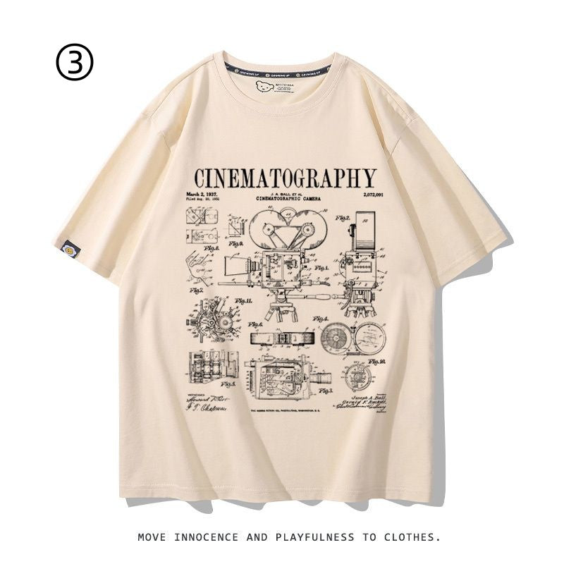着回し力抜群 好感度UP おすすめ プリントロゴ 半袖 Tシャツ-A2345