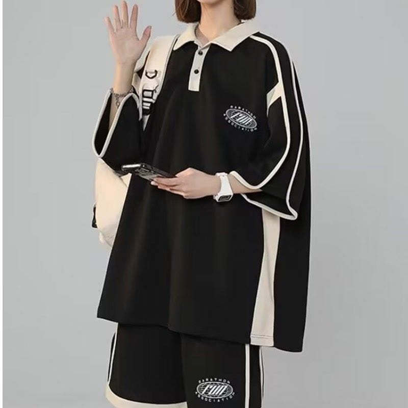 定番シンプル 絶対流行 半袖Tシャツⅹパンツセット 男女兼用ins-6538