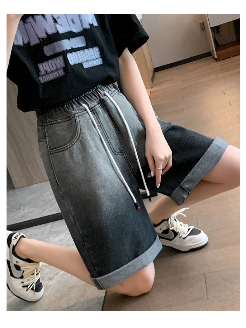 絶対欲しい ゆったり感アップ オシャレ度満点 ディップダイ デニム パンツ<ins-8303>