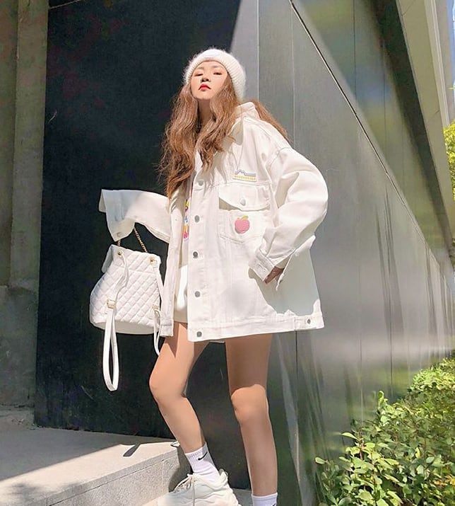 人気爆発中 キュート  切り替え デニムジャケット<ins-8064>