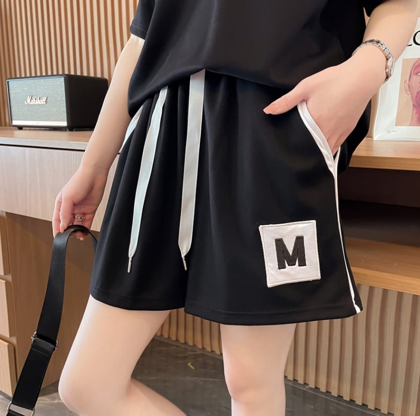 売り切れ必至 ルーズ 半袖Tシャツⅹパンツセット全2色<ins-8190>
