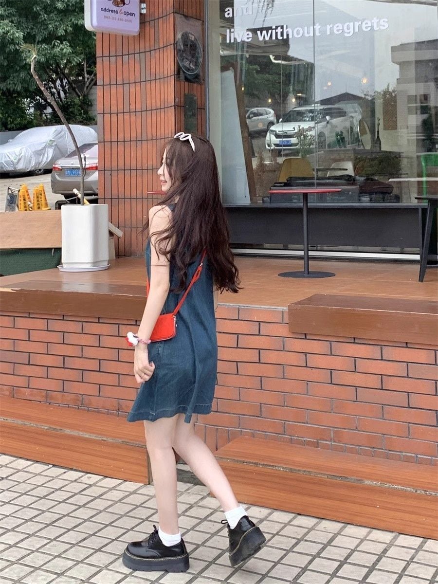 新商品 カジュアル ファッション 上質 デニム ワンピース<ins-8306>