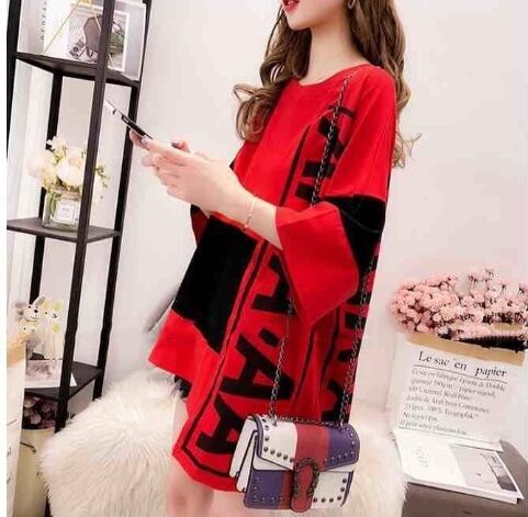 新作 個性派 切り替え プリント  全2色 半袖Tシャツ<ins-8168>