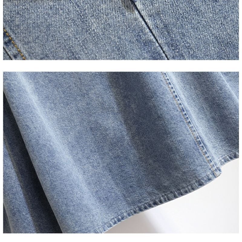 着回し力抜群 一目惚れ 切り替え デニム ワンピース<ins-8278>