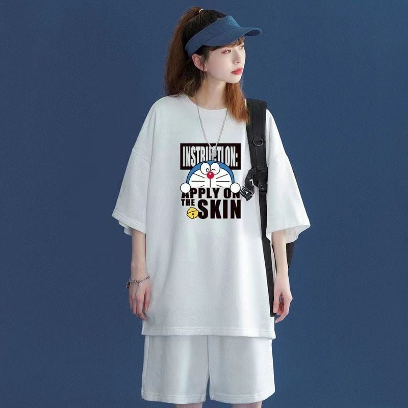 好感度UP カジュアル シンプル 半袖Tシャツⅹパンツセット全4色<ins-8203>