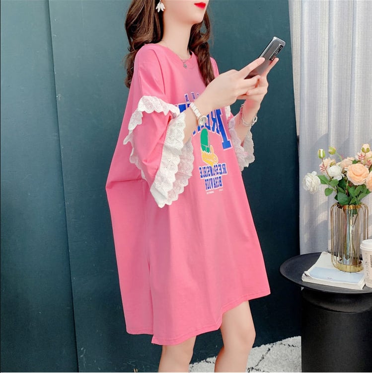 話題沸騰中 プリント ビッグロゴ ゆったり 半袖Tシャツ 全3色<ins-8252>