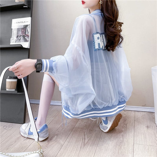 【ランキングNO.4】カジュアル UVカット UV対策 透け感 日焼け対策 3色選択可 シャツ<ins-3148>