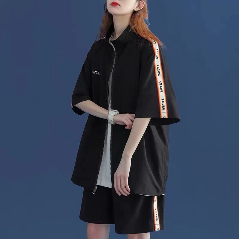 着回し力抜群 絶対流行 カジュアル 半袖Tシャツⅹパンツセット<ins-8191>