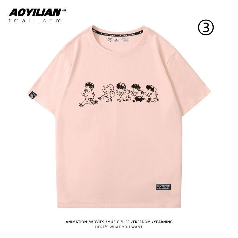 好感度UP 絶対流行 着回し力抜群 おすすめ プリントロゴ 半袖 Tシャツ-A2469