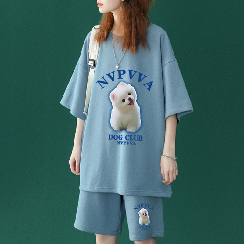 【半額セール】早い者勝ち 半袖Tシャツⅹパンツセット全4色 男女兼用<ins-6556>