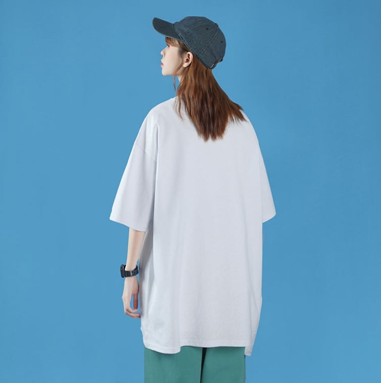 話題沸騰中 カジュアル  ゆったり プリント 2色半袖Tシャツ<ins-8159>