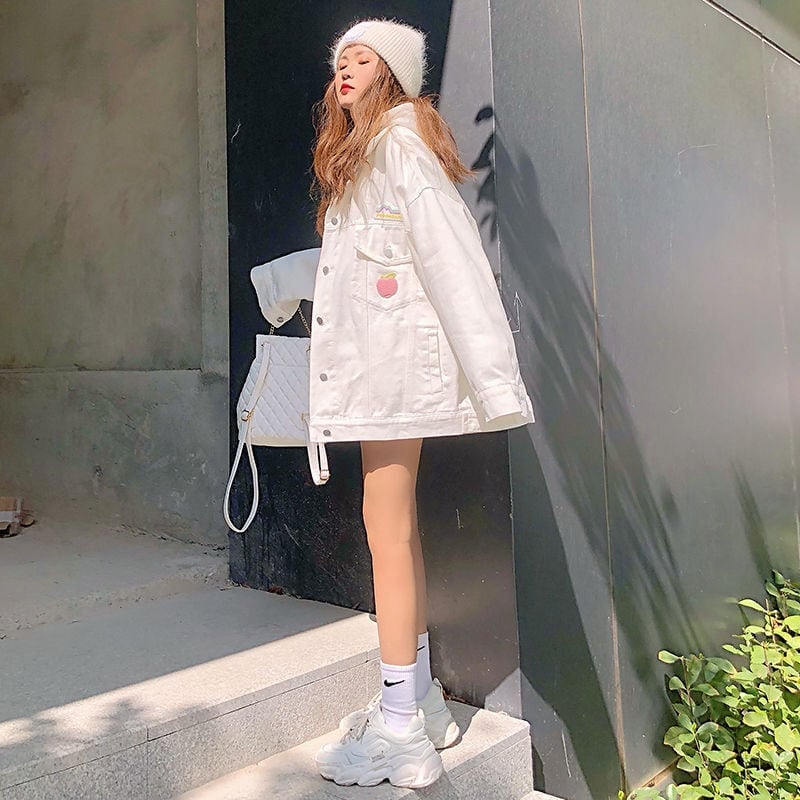 人気爆発中 キュート  切り替え デニムジャケット<ins-8064>