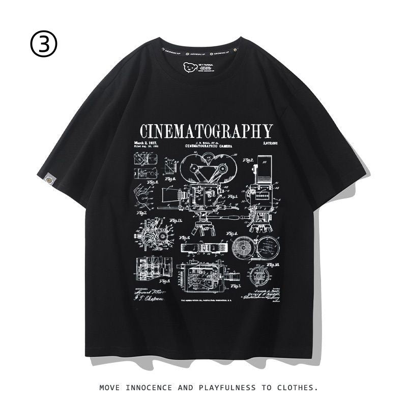 着回し力抜群 好感度UP おすすめ プリントロゴ 半袖 Tシャツ-A2345