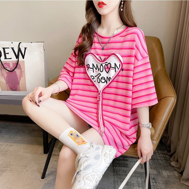 スタイリッシュ 今季大好評 ボーダー柄 Tシャツ カットソー<ins-3254>