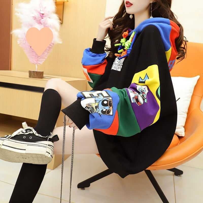 【半額!期間限定!!】(裏起毛あり)ファッション 個性派 キュート 長袖 スウェット パーカー トップス<ins-2160>