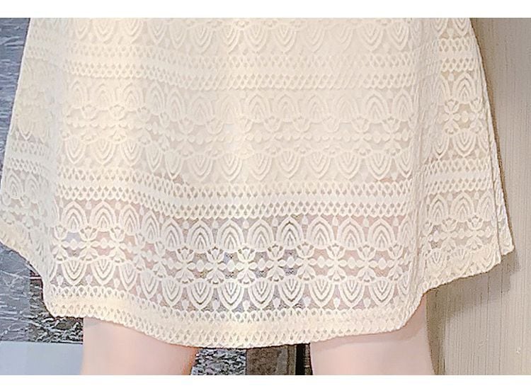 期間限定 上品 エレガント レース Aライン ワンピース<ins-8448>