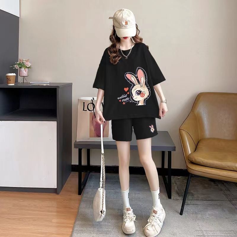 今季マストバイ 大人可愛い ルーズ 半袖Tシャツⅹパンツセット全3色 <ins-8202>