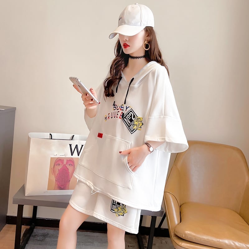 【半額!期間限定!!】ファッション 清涼感たっぷり 切り替え ブラウス+パンツ セットアップ<ins-3144>
