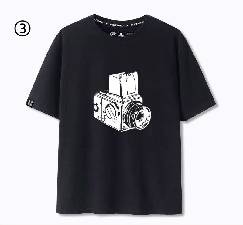 定番シンプル おすすめ プリントロゴ 半袖 Tシャツ-A2317
