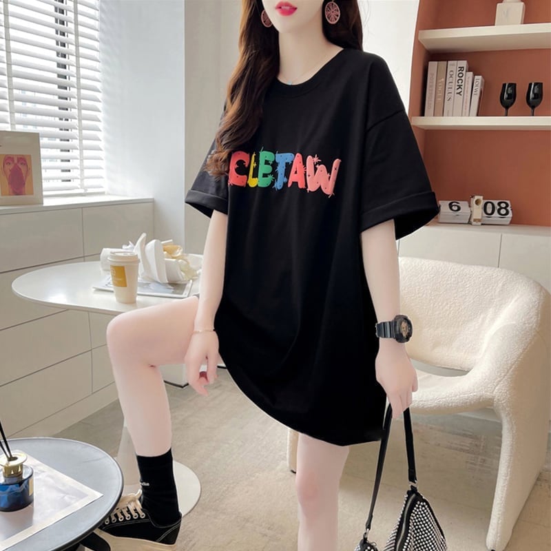 オシャレ度満点 一目惚れ アルファベット Tシャツ カットソー<ins-3071>