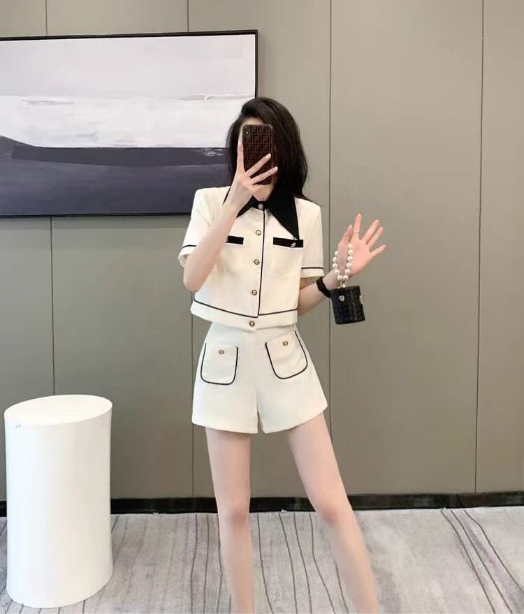 美人度アップ 絶対流行 エレガント 上質 半袖Tシャツⅹパンツセット<ins-6609>
