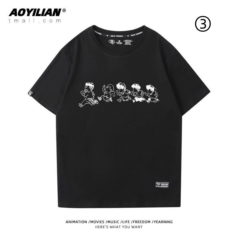 好感度UP 絶対流行 着回し力抜群 おすすめ プリントロゴ 半袖 Tシャツ-A2469