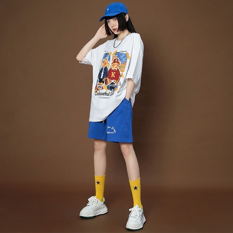 上質 シンプル カジュアル半袖Tシャツⅹパンツセット<ins-8068>