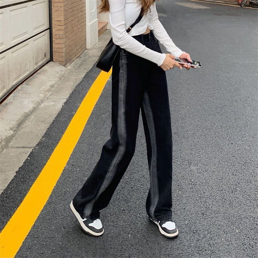 着回し力抜群 グラデーション ハイウエストデニム パンツ<ins-4997>