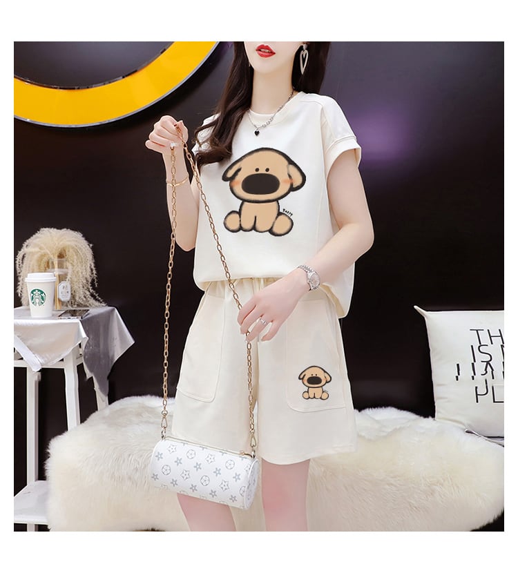 売り切れ必至 カジュアル キュート 半袖Tシャツⅹパンツセット全3色 <ins-8266>
