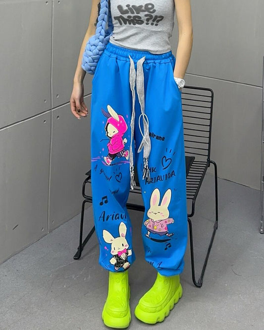 着回し力抜群 グラデーション 個性派 ハイウエスト パンツ<ins-8093>