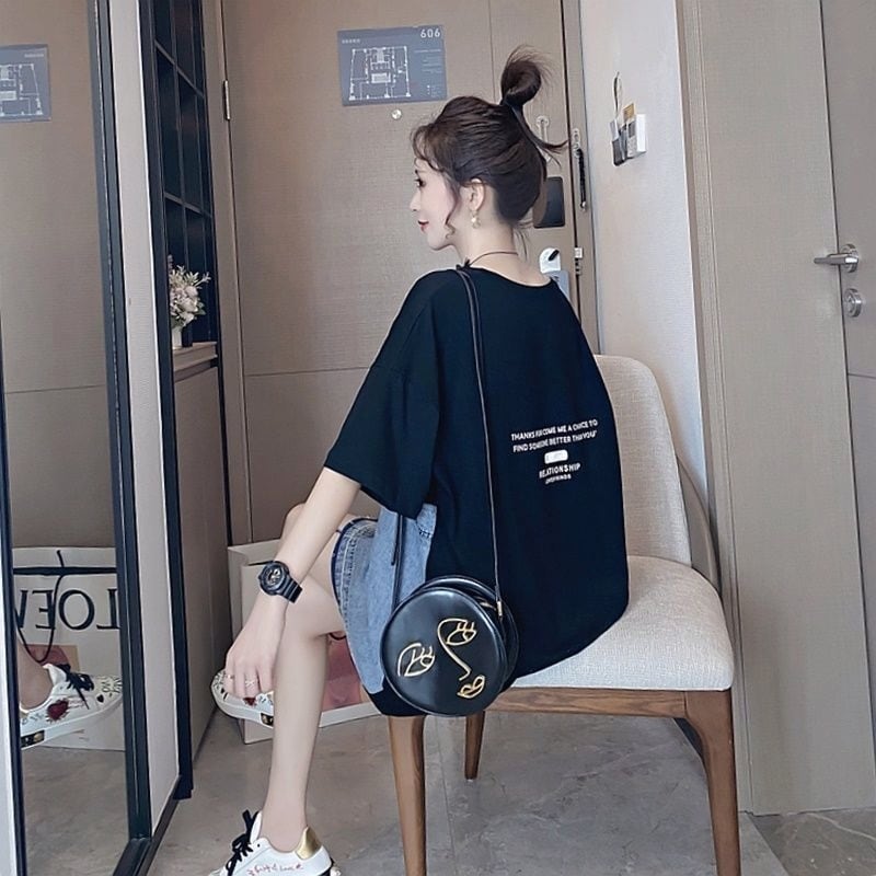 個性的なデザイン 一目惚れ 2色選択可 レイヤード風 Tシャツ カットソー<ins-8286>