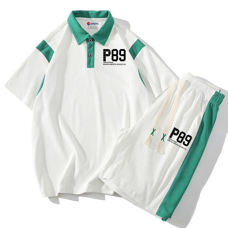 新商品 カジュアル ルーズ 半袖Tシャツⅹパンツセット 全2色-A796