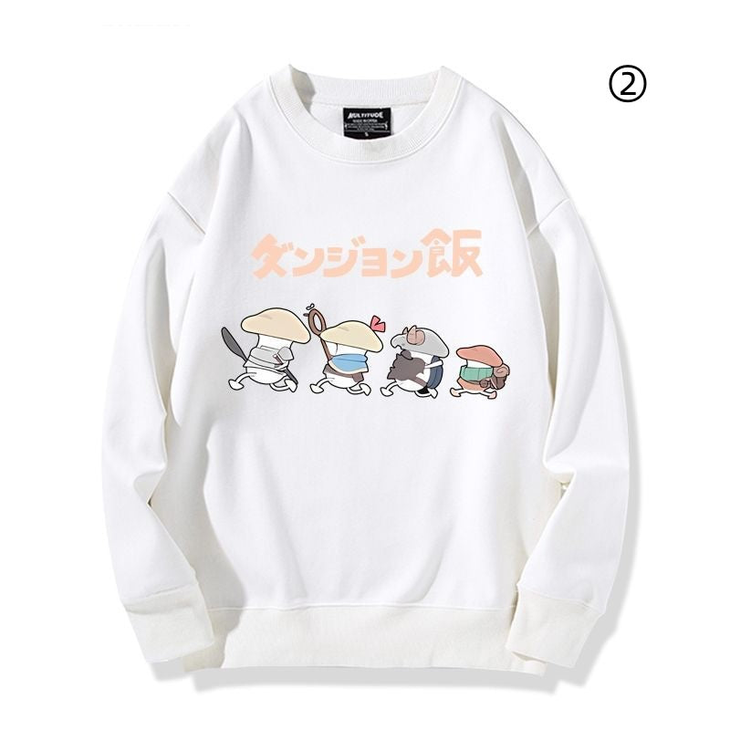 ダンジョウ飯Xきのこ キャラクター カジュアル スウェット-A2025