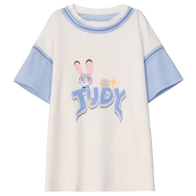 新商品 キュート カジュアル ルーズ 半袖Tシャツⅹパンツセット 全2色-A752