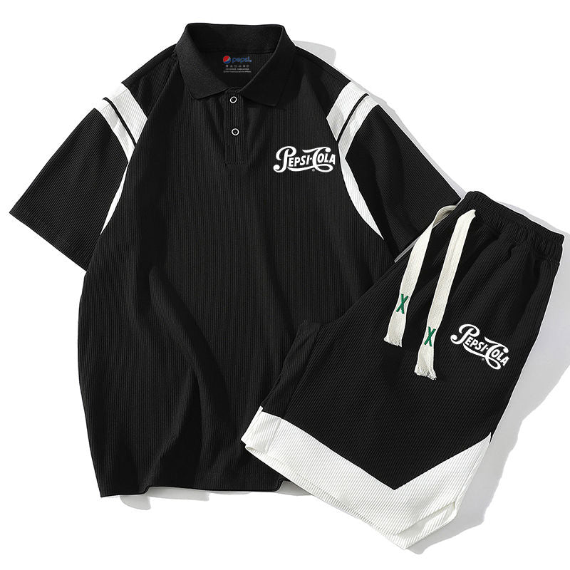新商品 カジュアル ルーズ 半袖Tシャツⅹパンツセット 全2色-A795