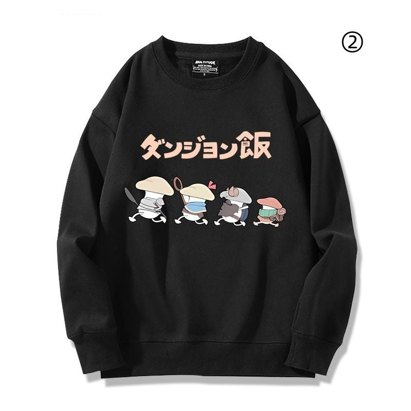 ダンジョウ飯Xきのこ キャラクター カジュアル スウェット-A2025