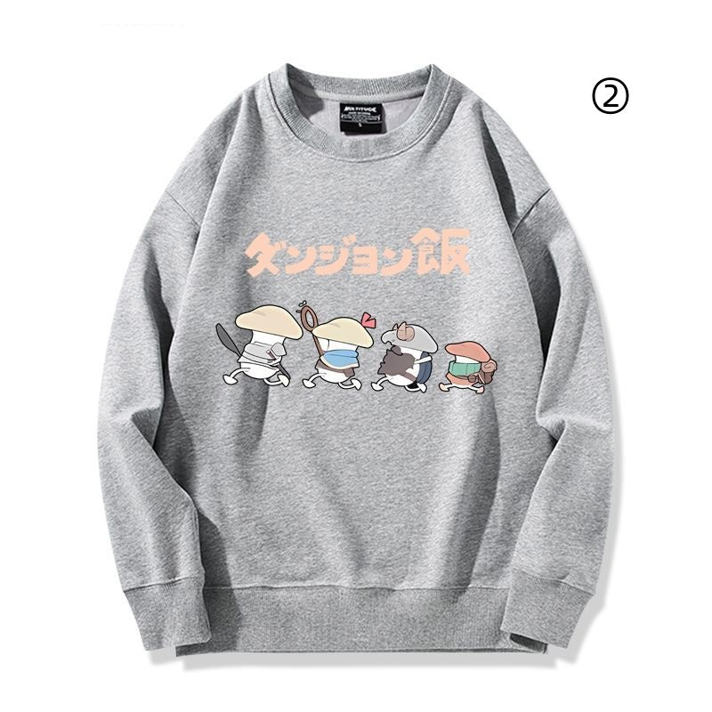 ダンジョウ飯Xきのこ キャラクター カジュアル スウェット-A2025
