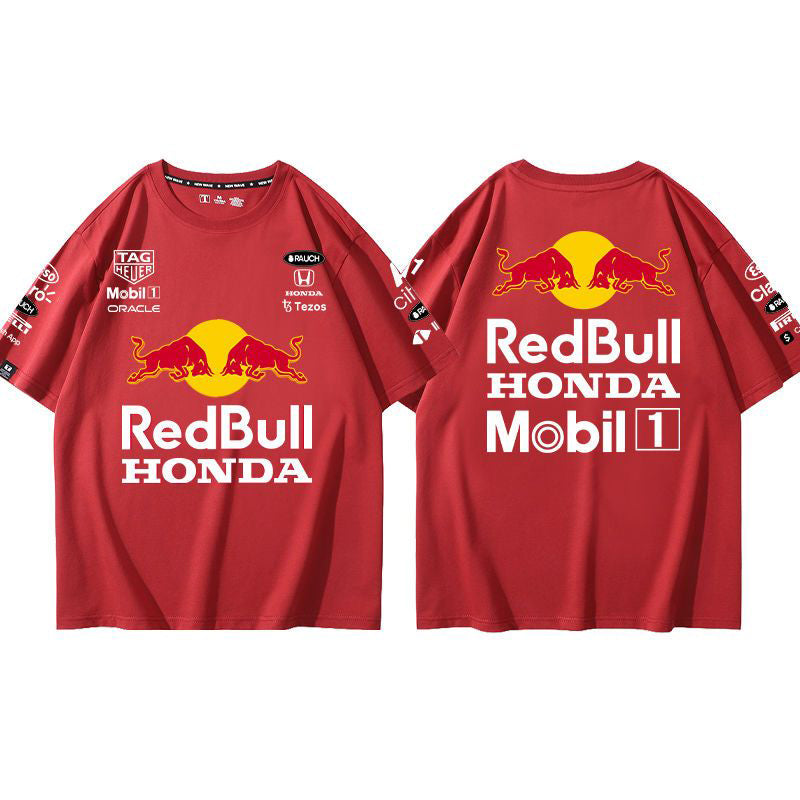 大活躍 海外トレンド10色選べる レーシングスーツ半袖Tシャツ -A704