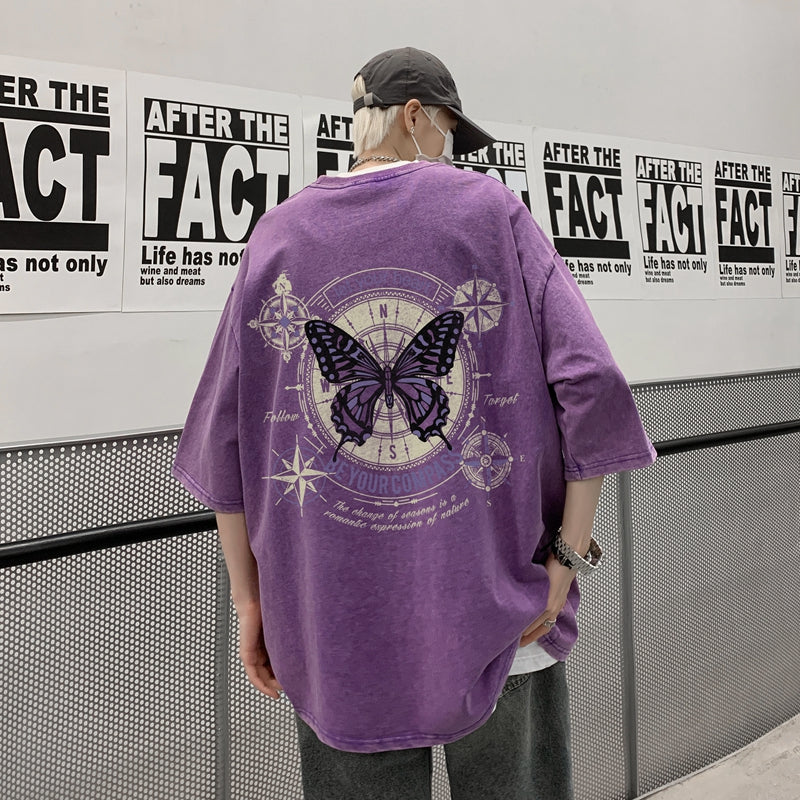 着回し力抜群 個性派 ビッグロゴ ゆったり 全6色 半袖Tシャツ-A742