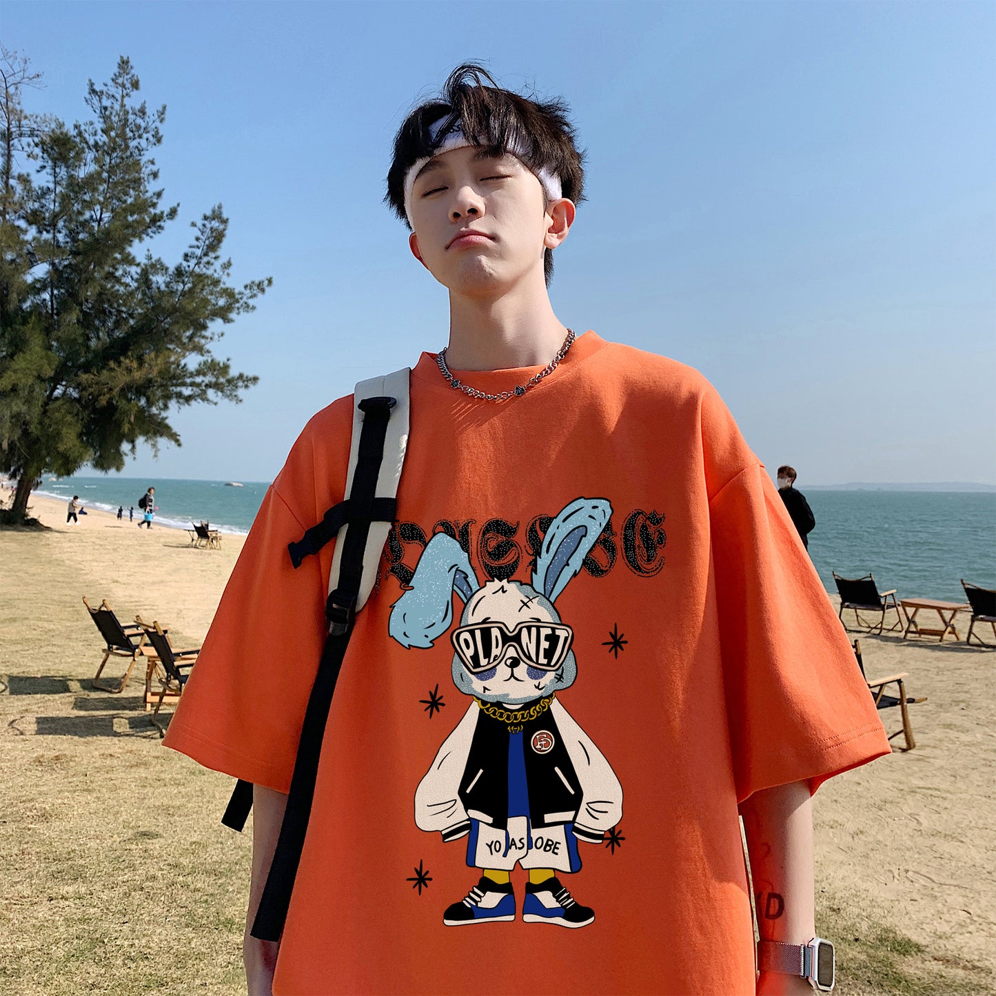 絶対欲しい 大注目 プリント 全9色 ゆったり 半袖Tシャツ -A729