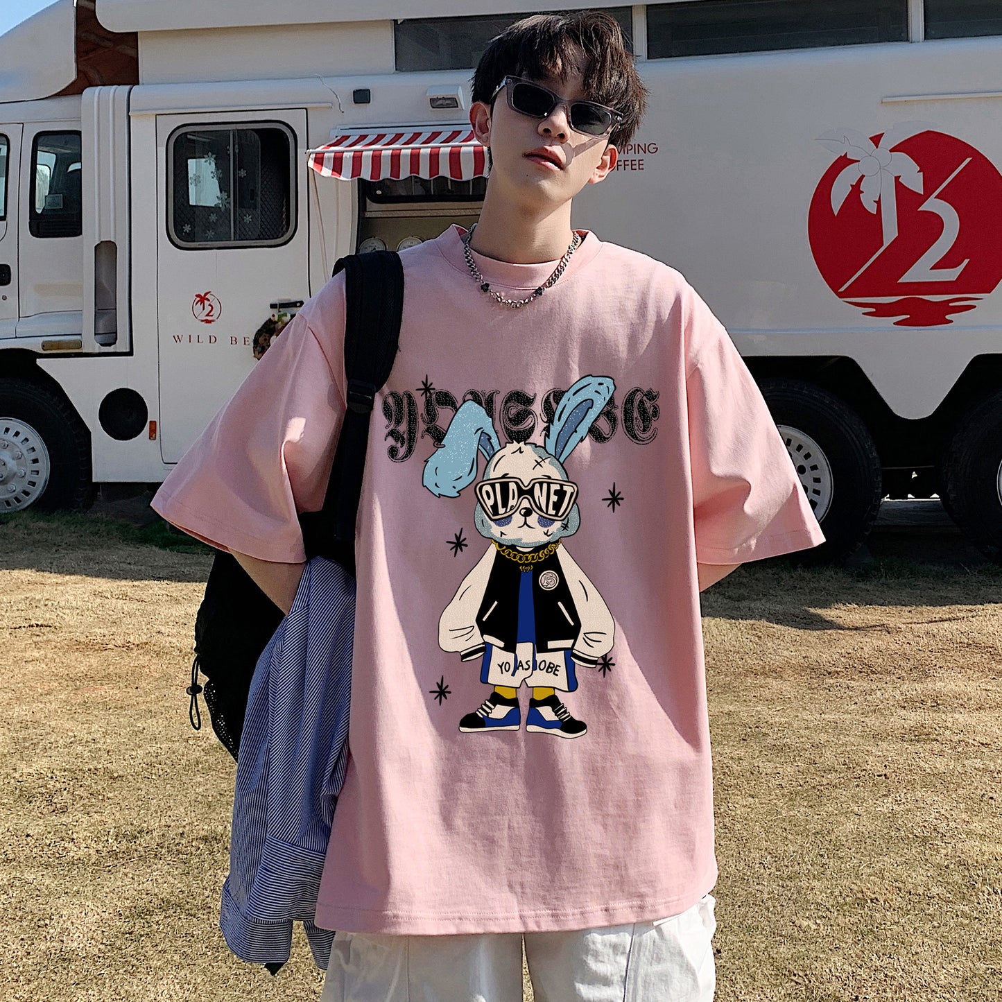 絶対欲しい 大注目 プリント 全9色 ゆったり 半袖Tシャツ -A729