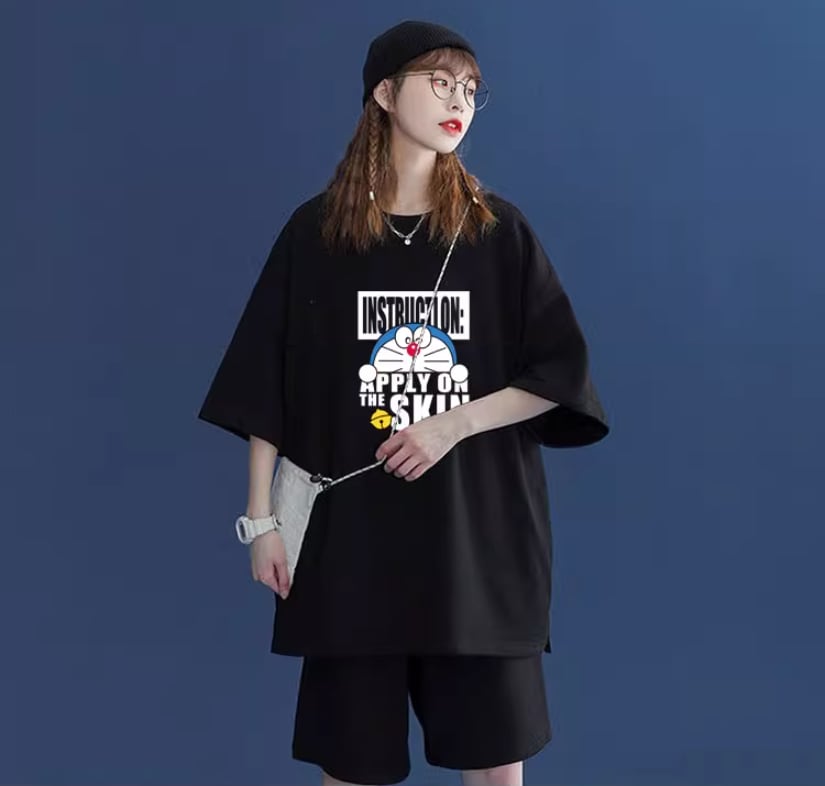 好感度UP カジュアル シンプル 半袖Tシャツⅹパンツセット全4色<ins-8203>