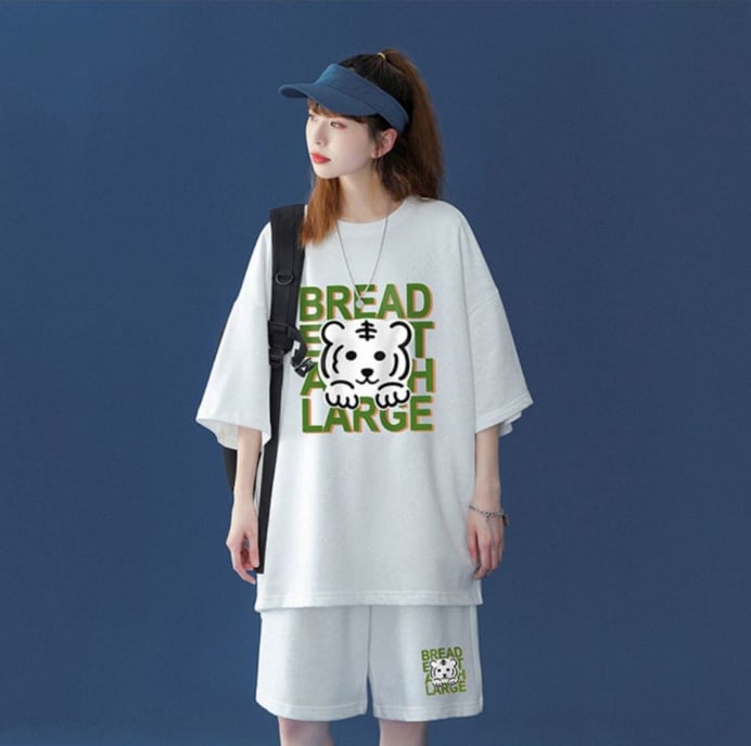 大人可愛い ルーズ 半袖Tシャツⅹパンツセット全5色 男女兼用<ins-6555>