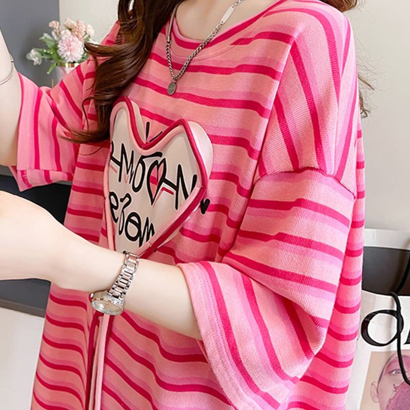 スタイリッシュ 今季大好評 ボーダー柄 Tシャツ カットソー<ins-3254>