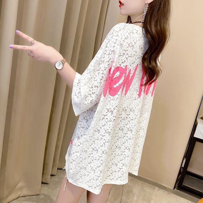 美人度アップ スウィート ゆったり 半袖Tシャツ<ins-8130>